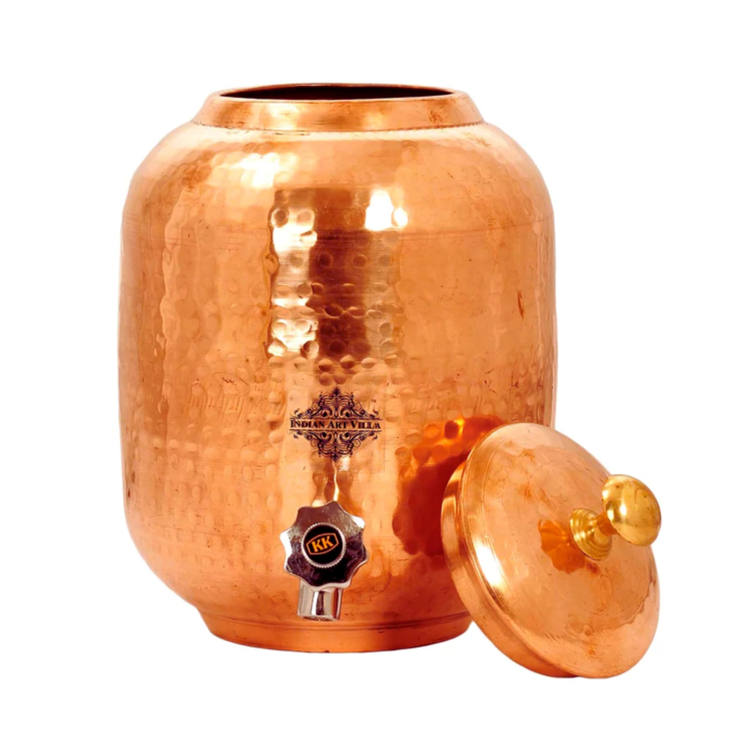 Amazon.co.jp: Indian Art Villa銅水ディスペンサーコンテナポット